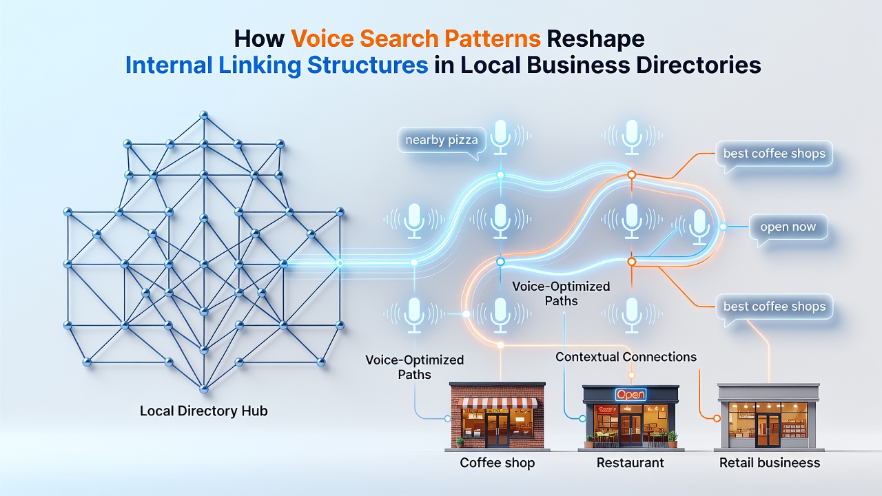 How Voice Search Patterns Reshape Internal Linking Structures in Local Business Directories